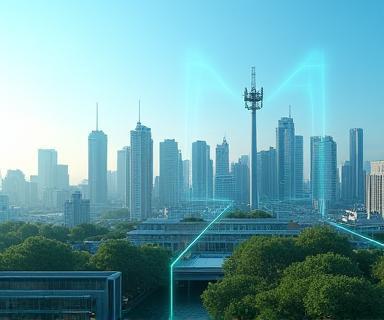 Telekommunikationstechnologie in moderner Stadt